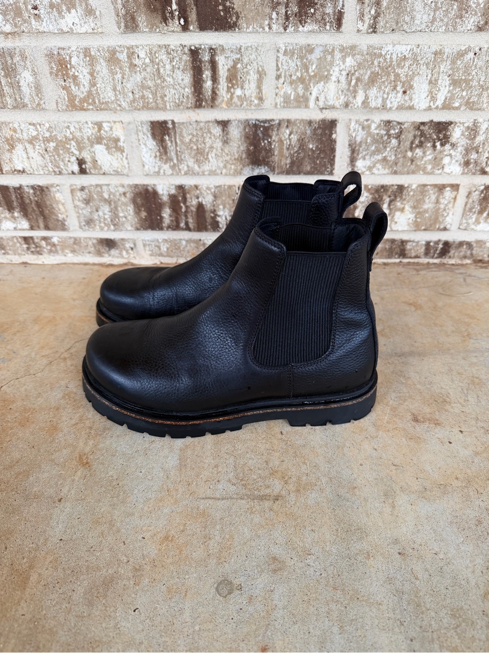 Birkenstock 39 100% Leather Black Boits - Picture 3 of 11